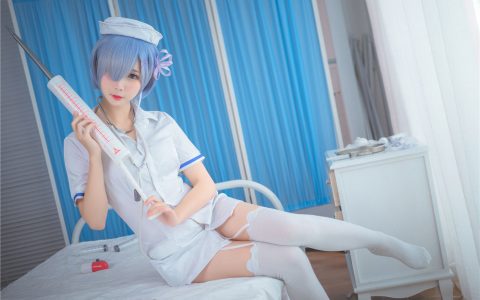 [Cosplay][8K]面饼仙儿 NO.019 蕾姆护士 Rem Nurse