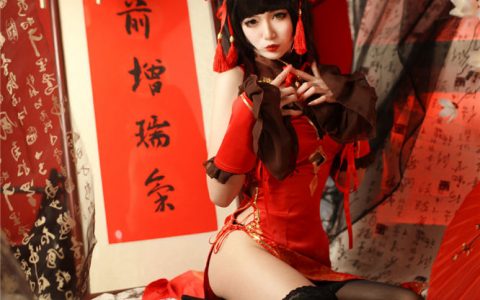 [Cosplay][8K]一米八的大梨子 - NO.03 时崎狂三新春旗袍 Tokisaki Kurumi New Year QiPao