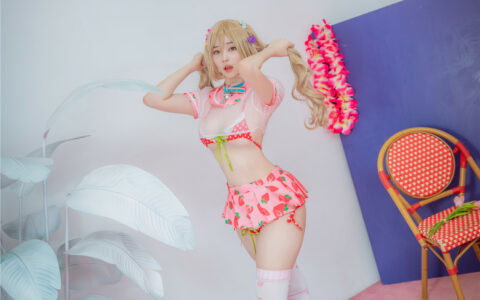 [Cosplay][8K][CreamSoda] Bambi 밤비 – Over knee socks