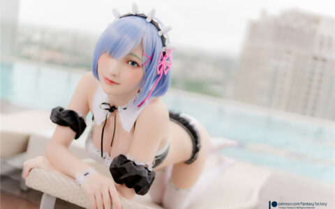 [Cosplay][8K]Fantasy Factory 小丁 - 2020-08 Rem swimsuit