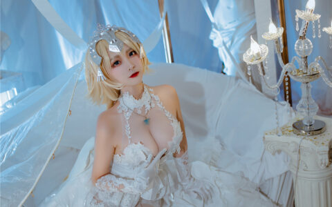 [Cosplay][8K]二佐Nisa NO.132 Fate贞德花嫁 Fate Joan of Arc Bride