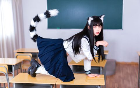 虫皿虫皿 NO.03 猫娘jk制服 JK Uniform [12P-80MB]